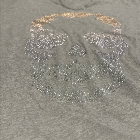 Zadig & Voltaire Tunisien MC Rhinestone Skull Tee – Gray – Size L - Picture 3 of 6